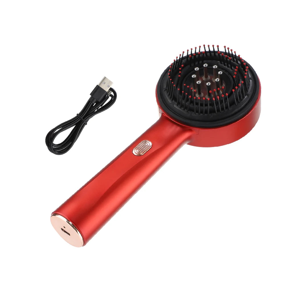 Electric Hair Regrowth Brush with Infrared Light Acupoint Scalp Massage Anti Hair Loss Liquid Oil Applicator Hair Care