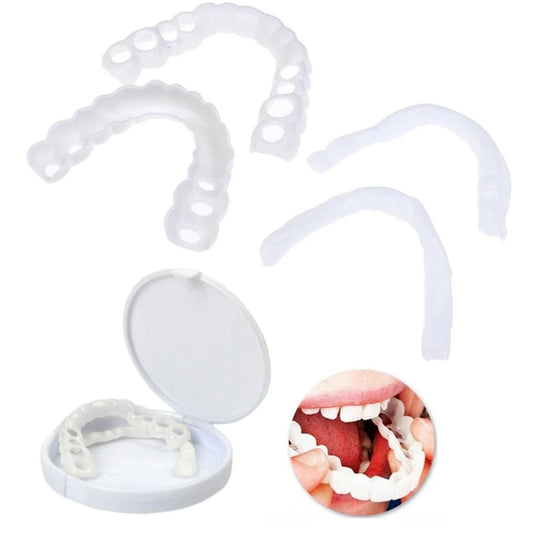 4-6 Pairs Upper&Lower Jaw Denture Dentures Teeth Denture Care Comfort Protect Your Teeth Perfect False Teeth for Men and Women