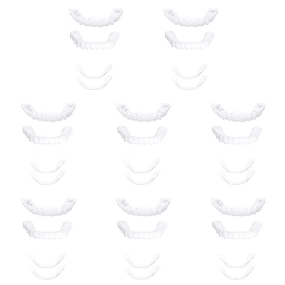 4-6 Pairs Upper&Lower Jaw Denture Dentures Teeth Denture Care Comfort Protect Your Teeth Perfect False Teeth for Men and Women