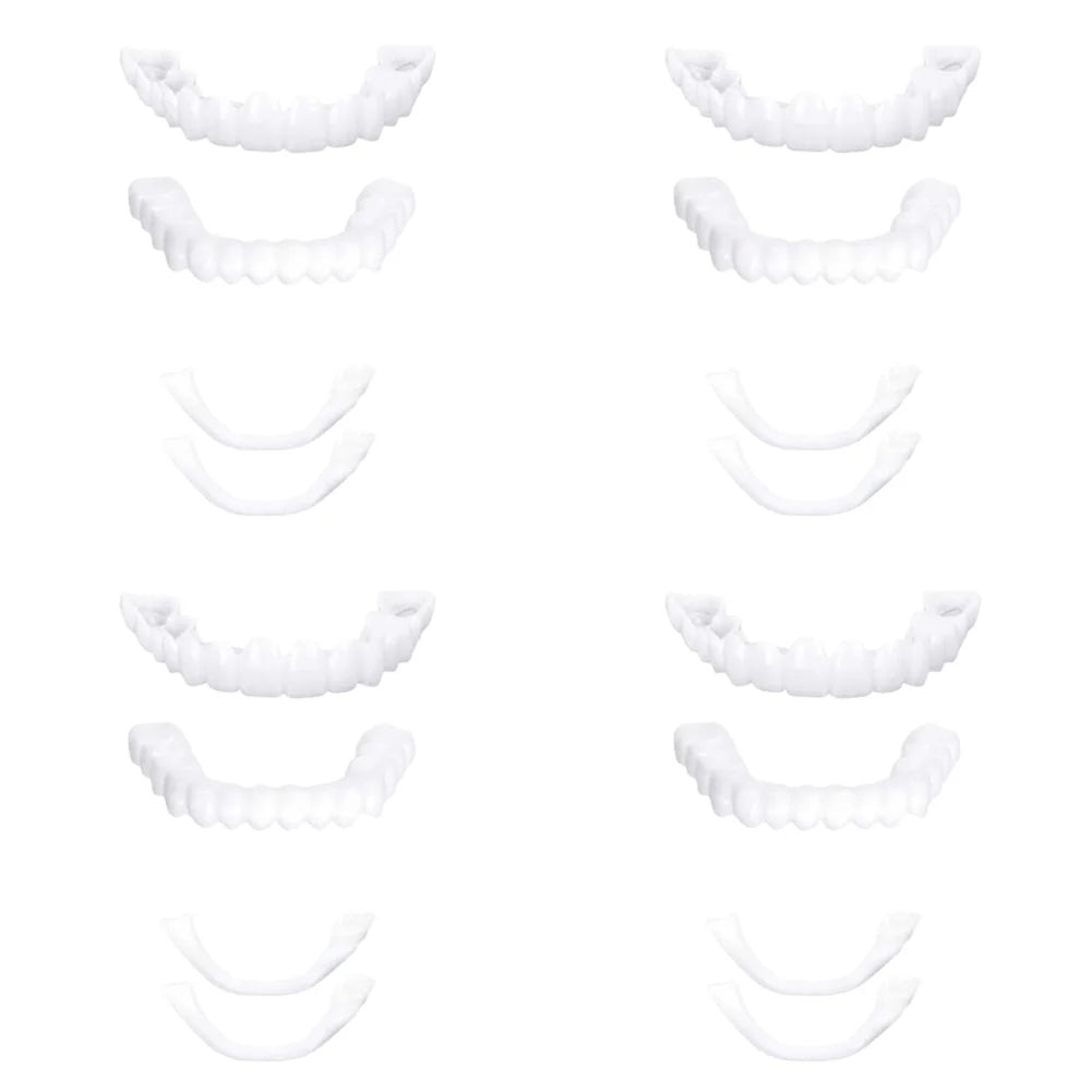 4-6 Pairs Upper&Lower Jaw Denture Dentures Teeth Denture Care Comfort Protect Your Teeth Perfect False Teeth for Men and Women