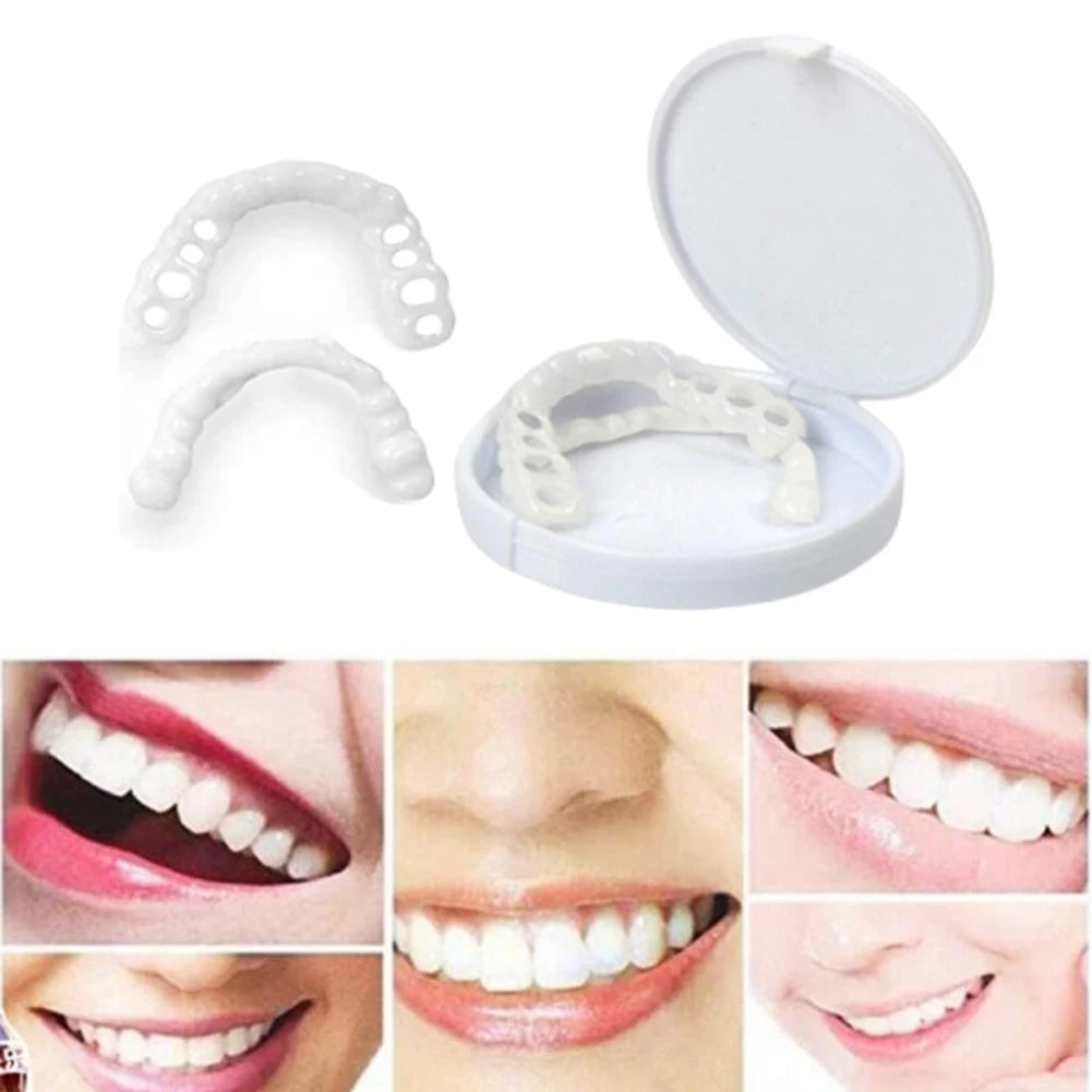 4-6 Pairs Upper&Lower Jaw Denture Dentures Teeth Denture Care Comfort Protect Your Teeth Perfect False Teeth for Men and Women