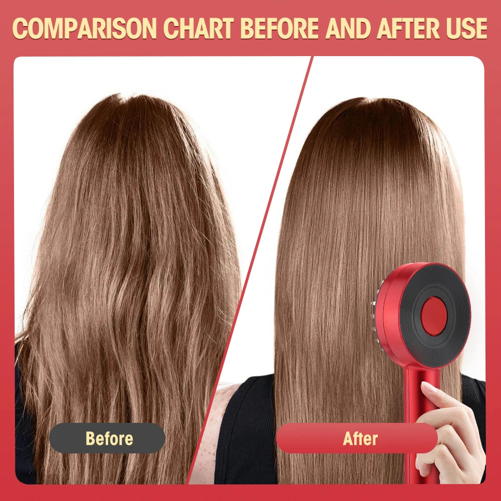 Electric Hair Regrowth Brush with Infrared Light Acupoint Scalp Massage Anti Hair Loss Liquid Oil Applicator Hair Care