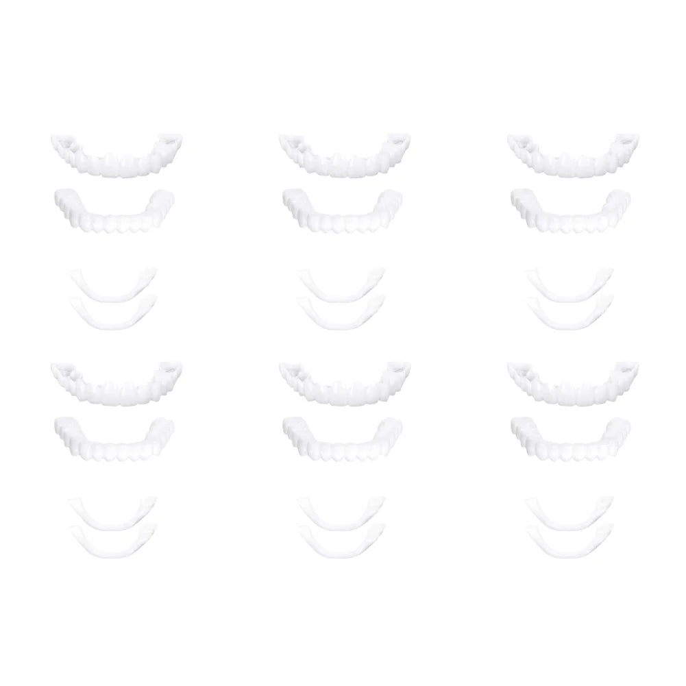 4-6 Pairs Upper&Lower Jaw Denture Dentures Teeth Denture Care Comfort Protect Your Teeth Perfect False Teeth for Men and Women