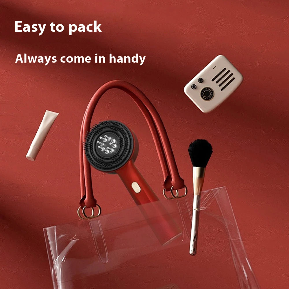 Electric Hair Regrowth Brush with Infrared Light Acupoint Scalp Massage Anti Hair Loss Liquid Oil Applicator Hair Care