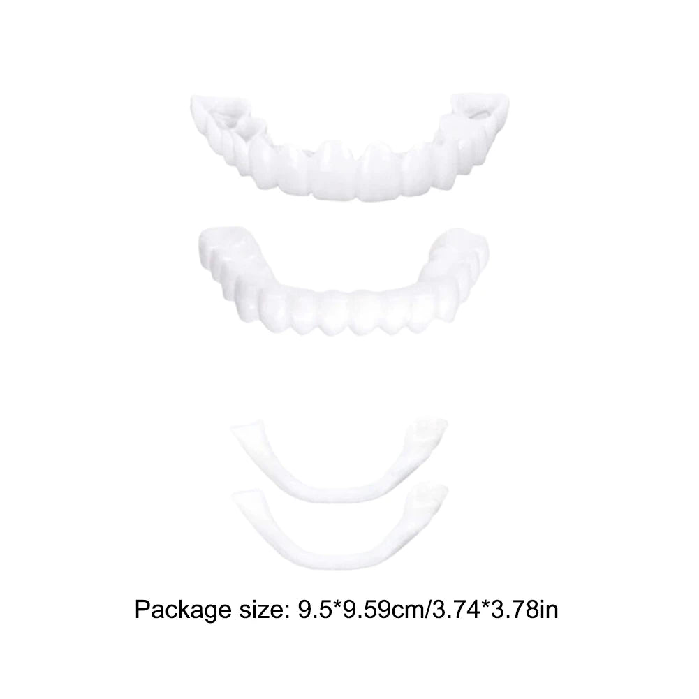 4-6 Pairs Upper&Lower Jaw Denture Dentures Teeth Denture Care Comfort Protect Your Teeth Perfect False Teeth for Men and Women