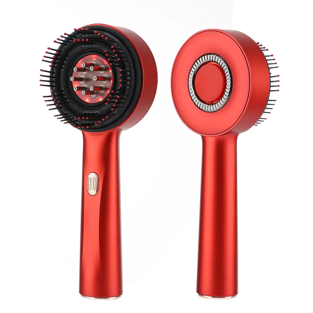 Electric Hair Regrowth Brush with Infrared Light Acupoint Scalp Massage Anti Hair Loss Liquid Oil Applicator Hair Care