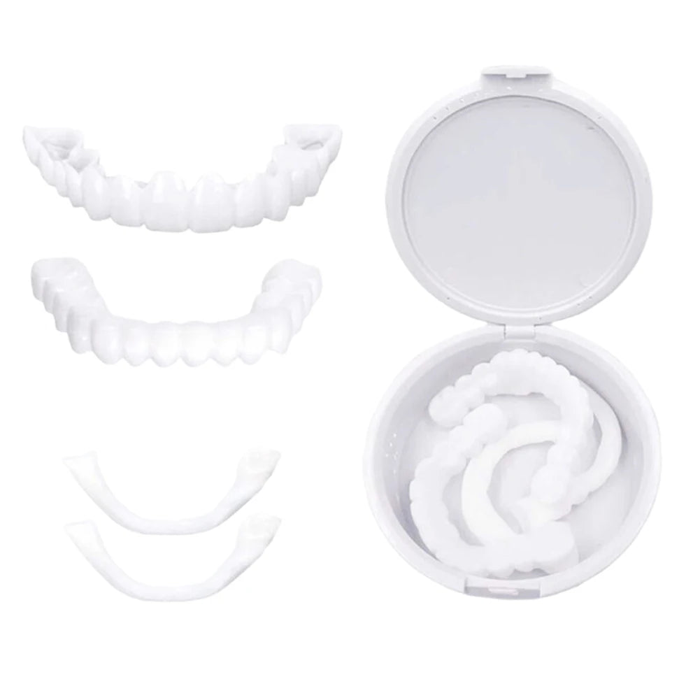 4-6 Pairs Upper&Lower Jaw Denture Dentures Teeth Denture Care Comfort Protect Your Teeth Perfect False Teeth for Men and Women
