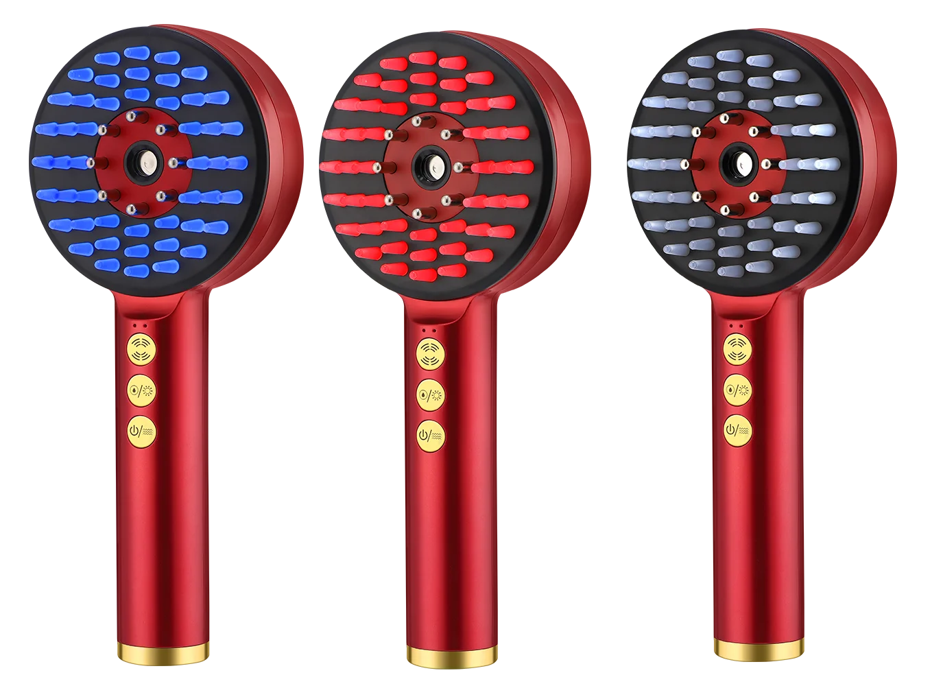 Electric Hair Regrowth Brush with Infrared Light Acupoint Scalp Massage Anti Hair Loss Liquid Oil Applicator Hair Care